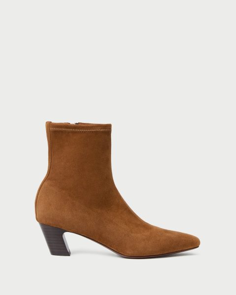 doria cacao suede ankle boot 1
