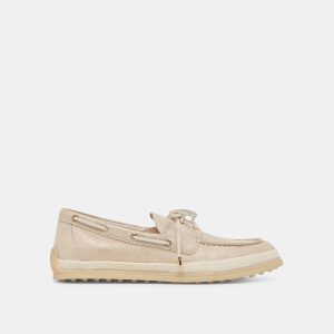 doris loafers taupe metallic woven 1