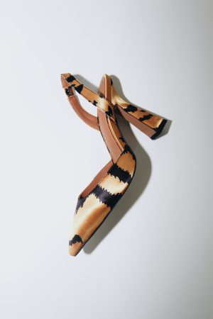 farah vegan satin tiger print slingbacks 1