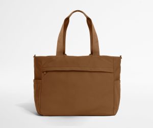 featherlight diaper tote in amaro brown 1