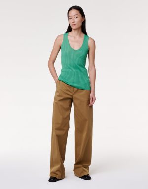 fitted tank knit kelly green 1