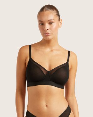 freemesh full bust wireless bra black 1