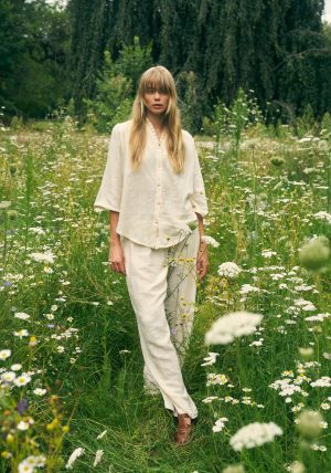 frill neck sailor shirt natural 1