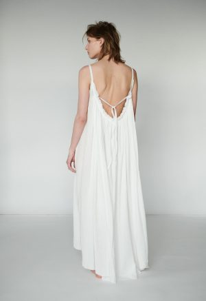 gather maxi dress in turkish gauze 1