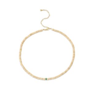 gold diamond turquoise pave rondelle cream jasper choker 1