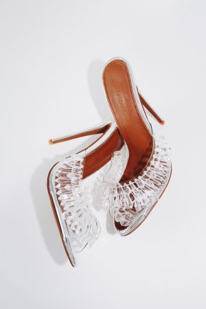 goldie clear drip chandelier open toe mules 120 mm 1