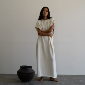 ione cream knit sack dress 1