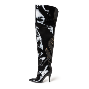 jane black patent thigh high boots 1
