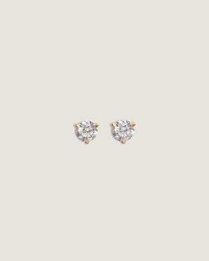 june round stud earrings 1