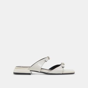 lavern sandals off white crinkle patent 1