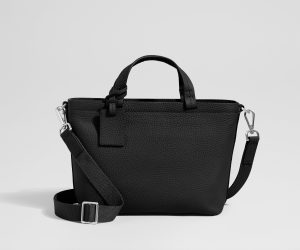 leather crossbody in jet black 1