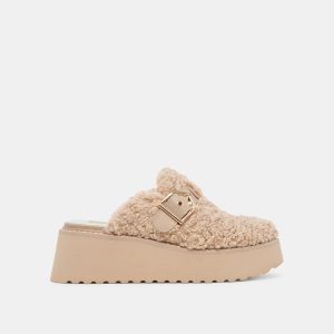 lelani plush flats natural plush 1