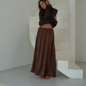 madeline burgundy silk skirt 1