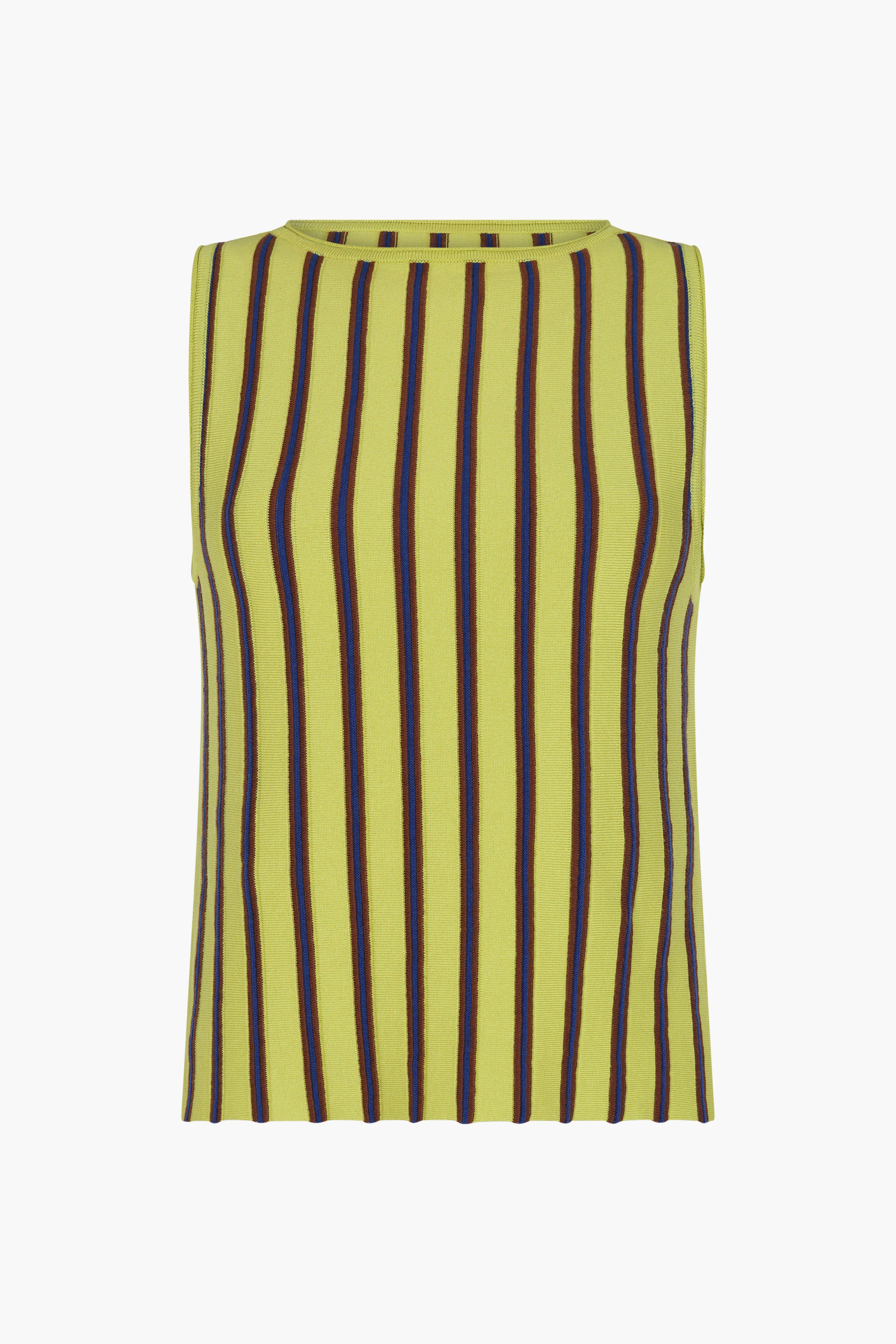manglar sleeveless top lime green chocolate 1