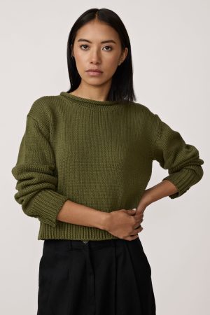mare rolled neck sweater olive 1