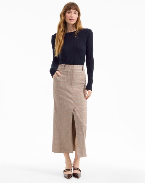 maxine plaid midi skirt 1