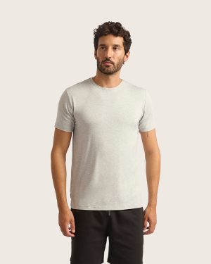 mens base layer crew neck t shirt light grey marl 1