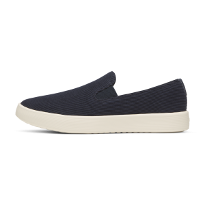mens cruiser slip on corduroy dark navy stony cream sole 1