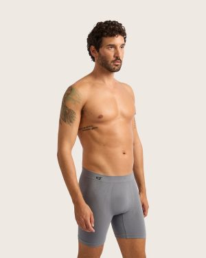 mens seamfree mid length boxer briefs charcoal 1