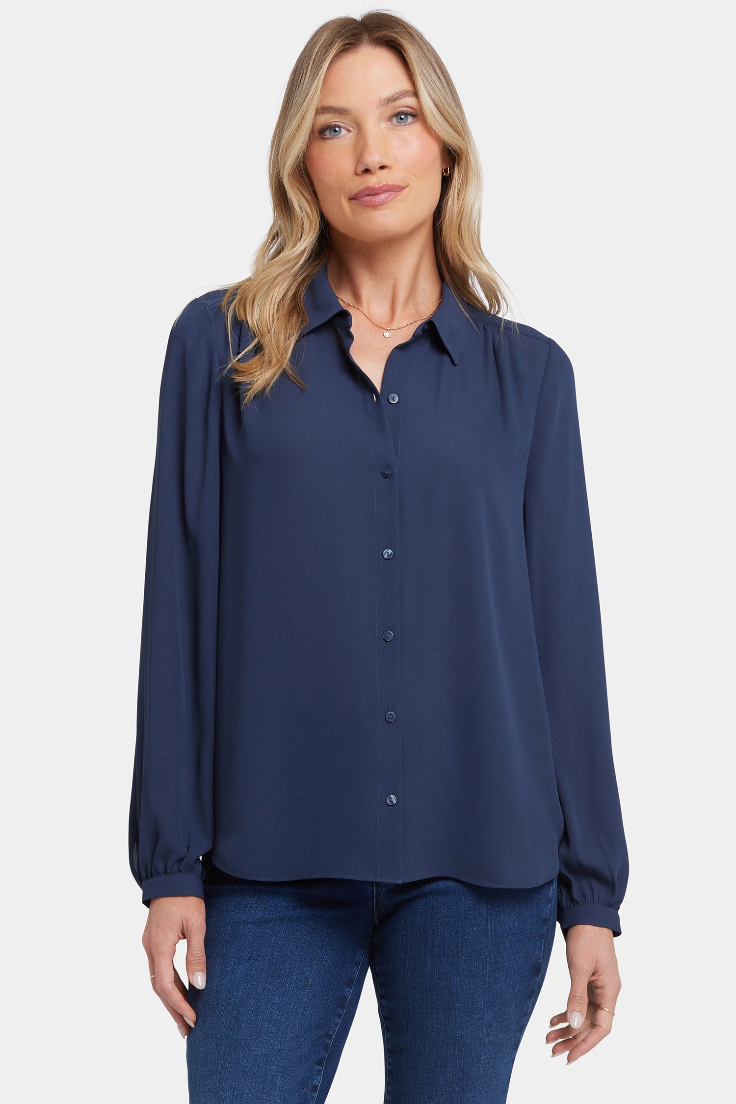 modern blouse oxford navy 1