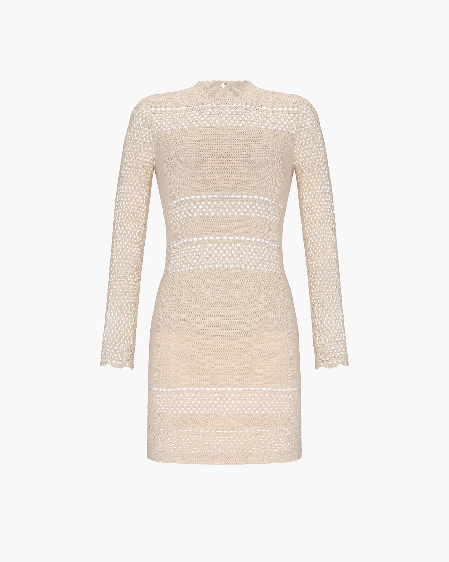 nauta crochet mini dress ivory 1