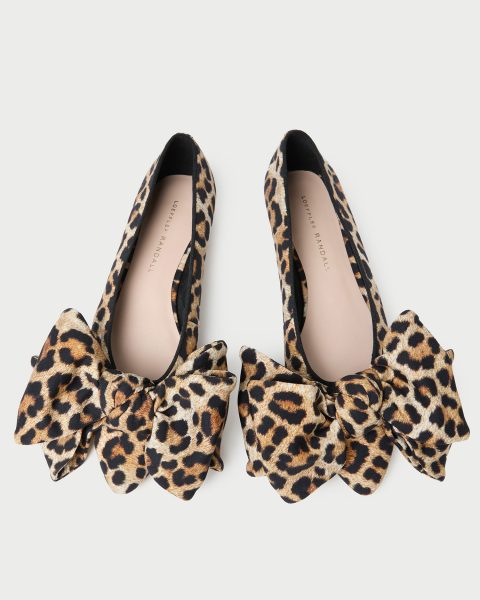 noa leopard jersey bow flat 1