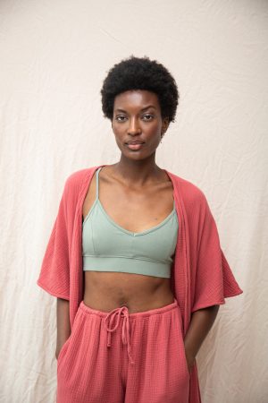 nyra bamboo organic cotton blend bra in pistachio 1