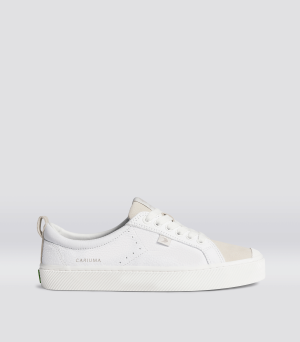 oca pebbled leather white suede vintage white 1