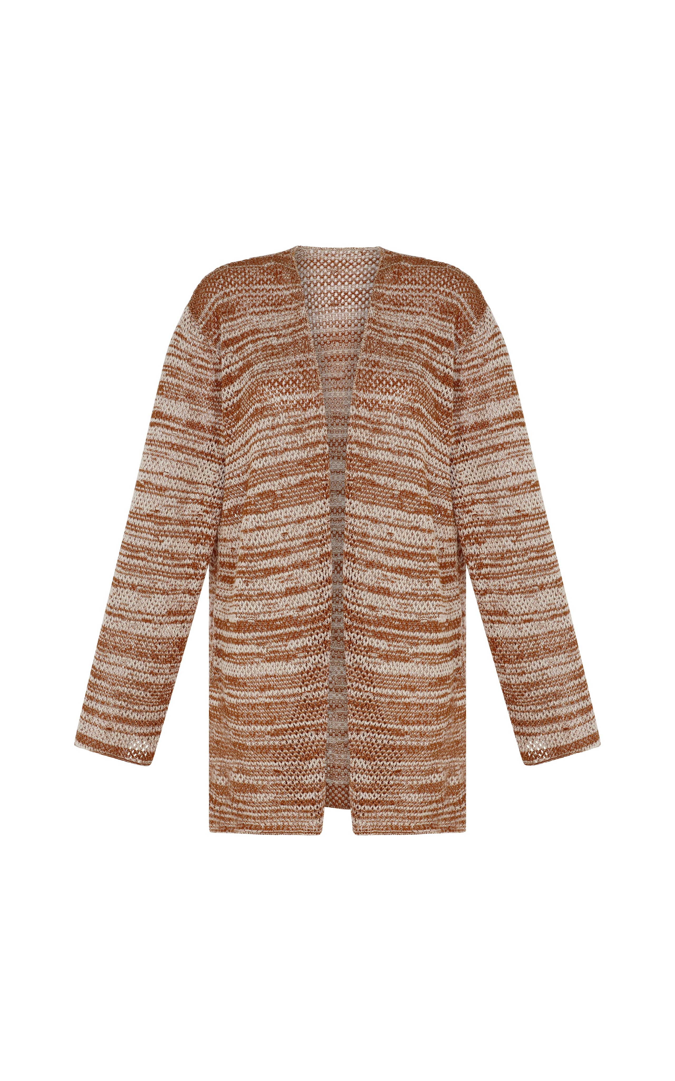 ofrenda light cardigan tobacco ivory 1