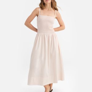organic poplin smocked dress 1