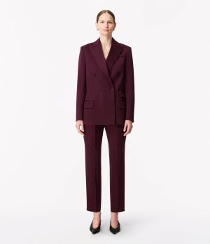 oversized double breasted jacket plum 1