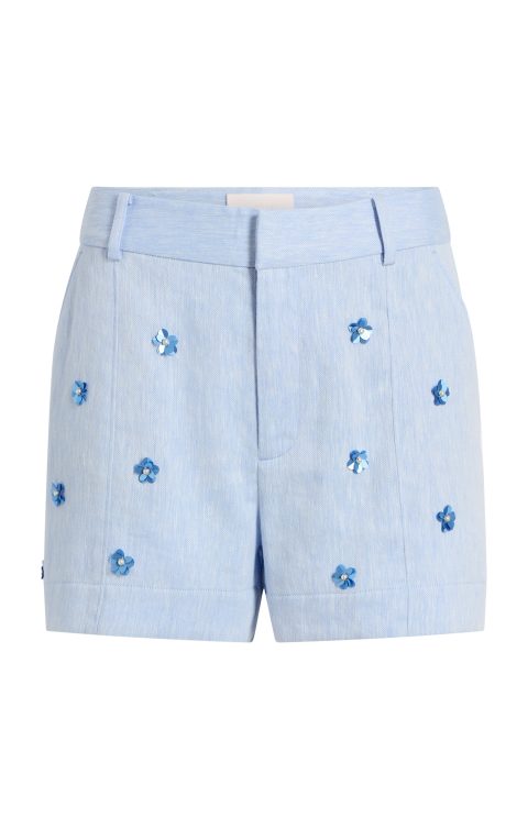 pearl ditsy linen suiting tora short 1