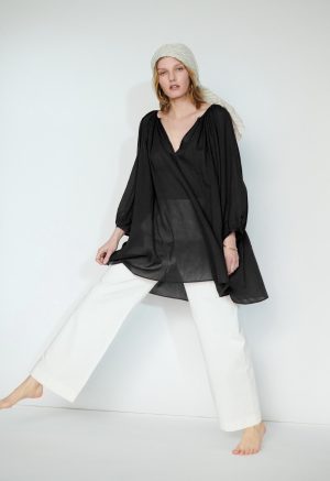 peasant tunic in black 1