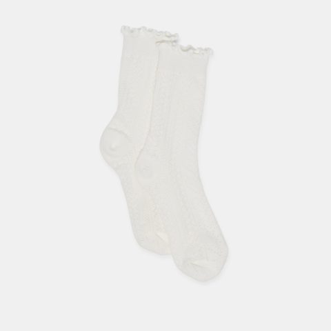 pointelle socks white 1