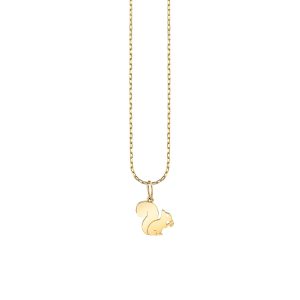 pure gold small squirrel charm 1
