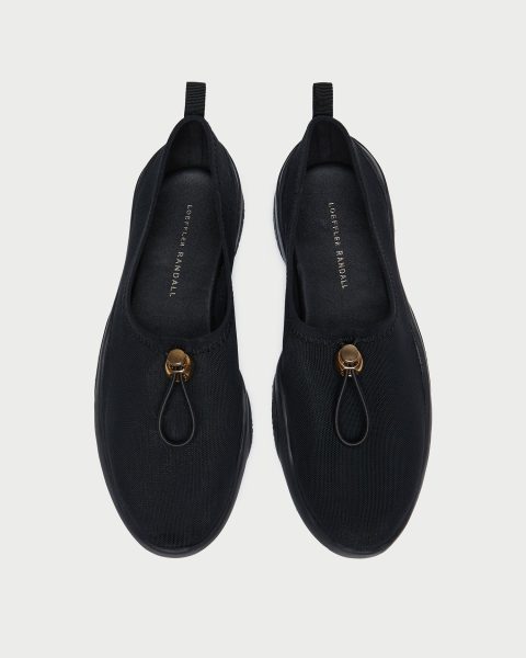 raina black mesh flat 1