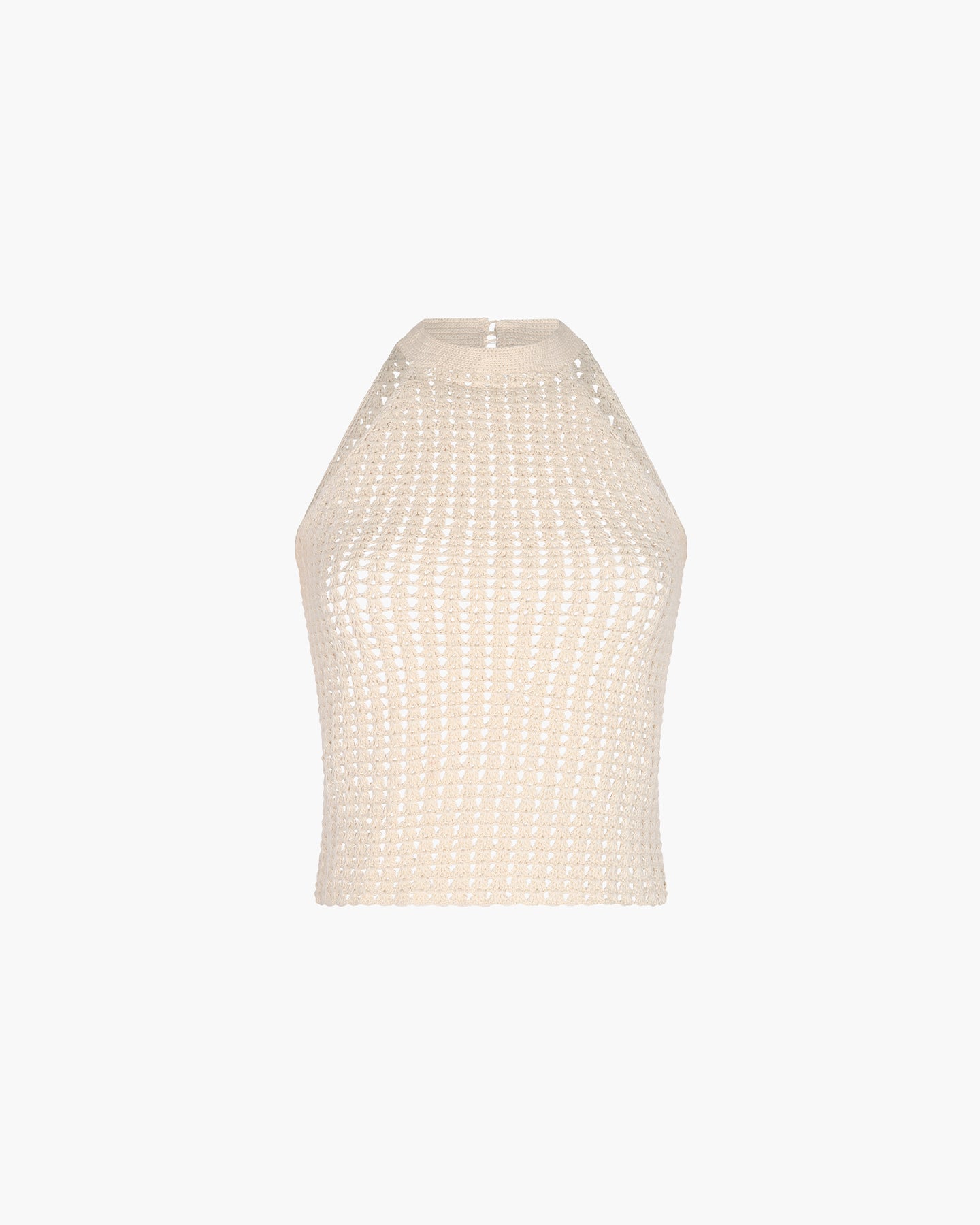 reflejo crochet halter top ivory 1