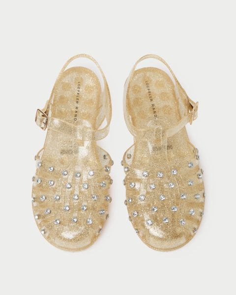 rhys champagne glitter jelly sandal 1
