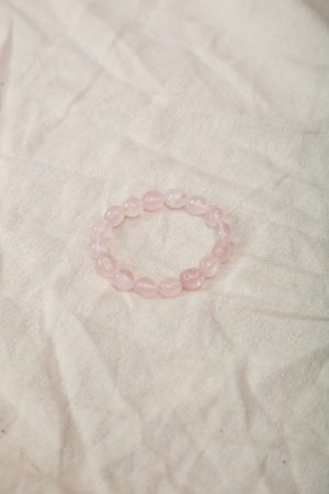 rose quartz nugget bracelet 1
