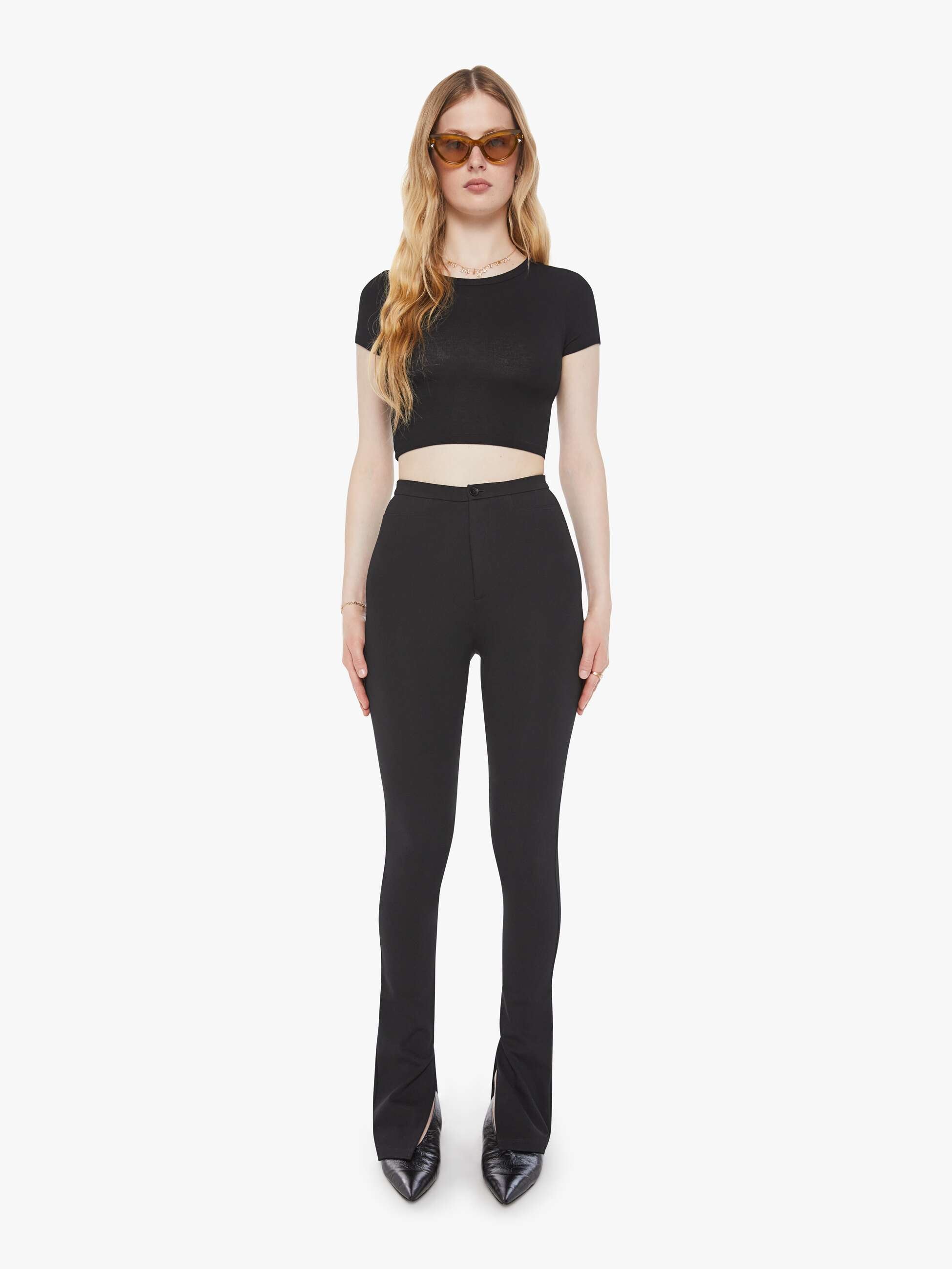 sablyn leo long legging with slit black 1