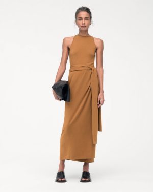 sarong tie dress tapenade 1