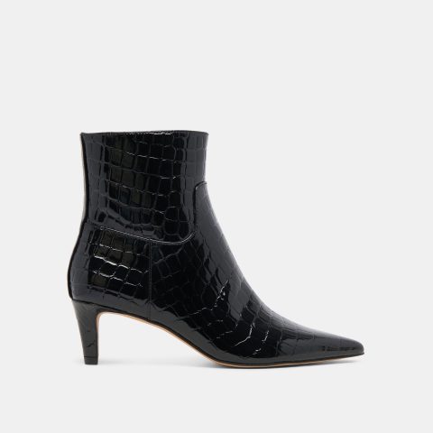 sondra booties noir embossed leather 1