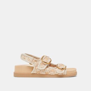 starla sandals creme floral raffia 1