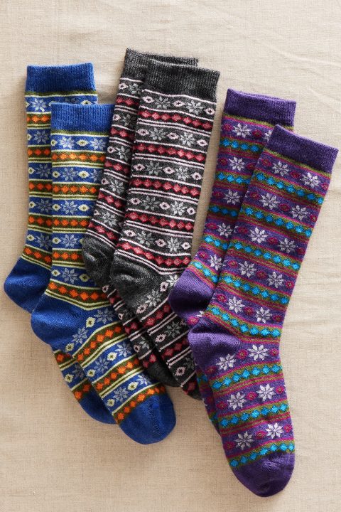 starry stripe alpaca socks 1