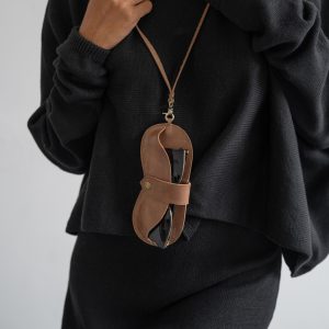 sunny pouch matte caramel sunglass carry pouch 1