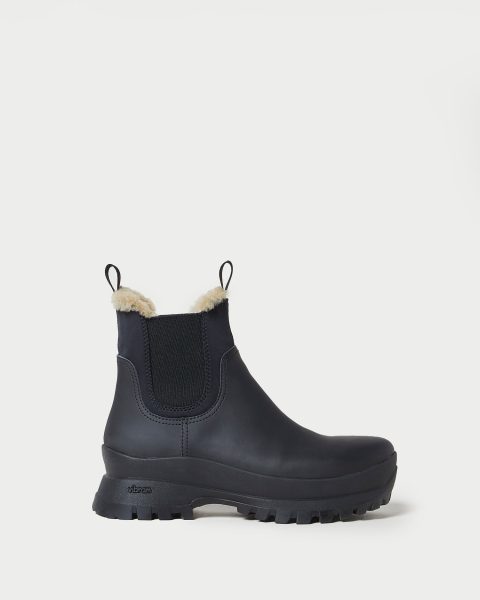 tara black shearling lined boot 1