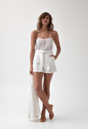 tellin short in linen eyelet 1