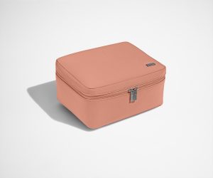 the cosmetics bag in clay pink 1