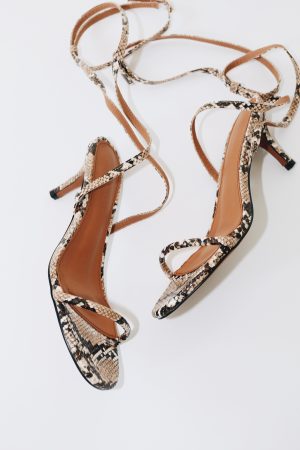 tonia tan snake kitten heel sandal 60 mm 1