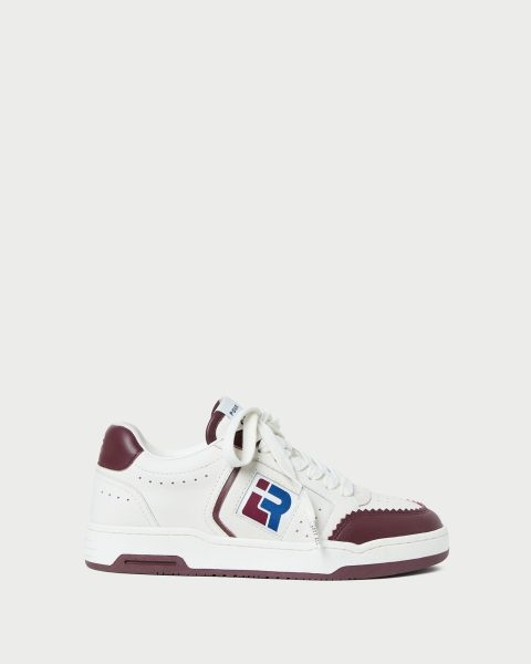 topspin creammaroon court sneaker 1